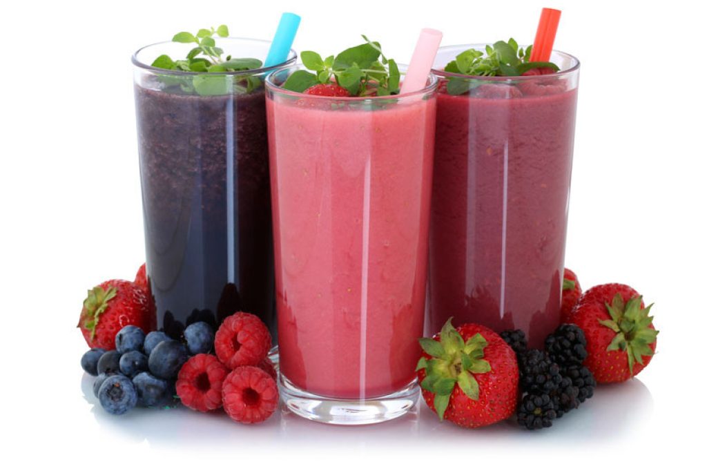 assorted fruit smoothies
