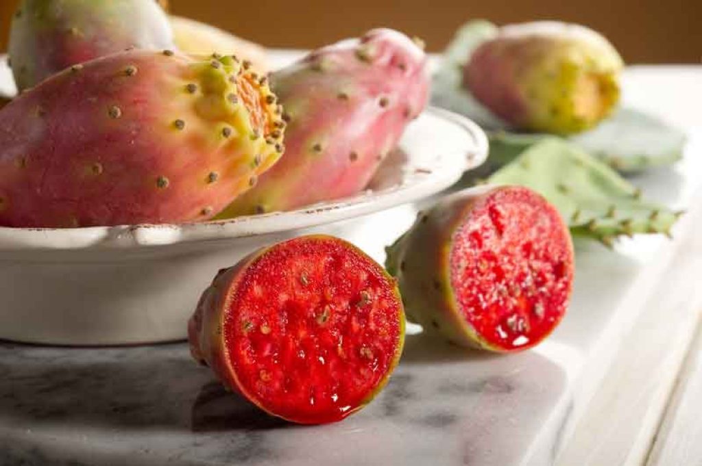 sliced prickly pear fruit